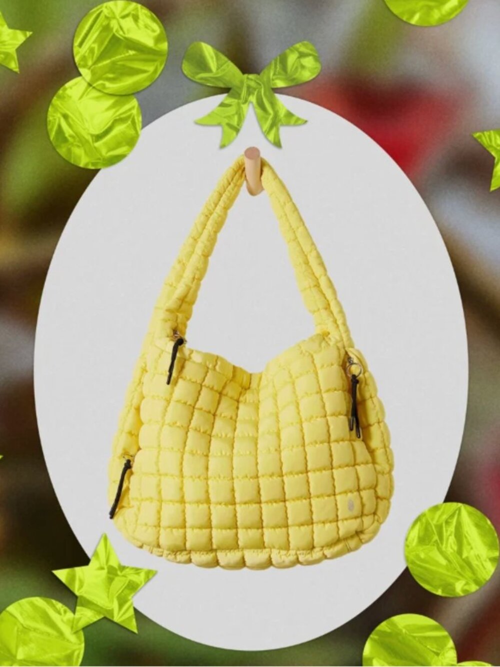 Free People Quilted Carryall 💛  Lemon Zest - FACTORY SEALED